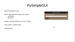 1 0 Introduction to PySimpleGUI
