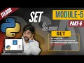 PART-6 Ultimate DSA course in python Python Set Methods Set Telugu Unq Coders