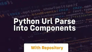 Python url parse into components