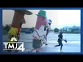 Andrea Williams took the chance to race with the Racing Sausages