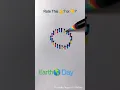 Earth Day Drawing using Sketch Pen Easy Marker Drawing Technique