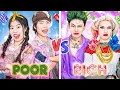 Download Lagu Poor Barbie Couple Vs Rich Harley Quinn Couple At Dance Contest!