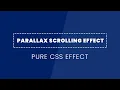 How to Create a Simple Parallax Scrolling Effect using css
