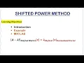 Shifted Power Method Example with Matlab Discussion