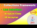 37 ArrayList Class in Java List Interface 2D ArrayList CodeCelebration