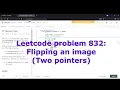 Leetcode problem 832 Flipping an image
