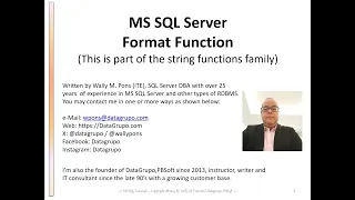MS SQL Server Format Function