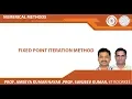 Fixed point iteration method