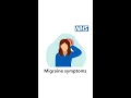 Lagu Migraine symptoms | NHS #shorts