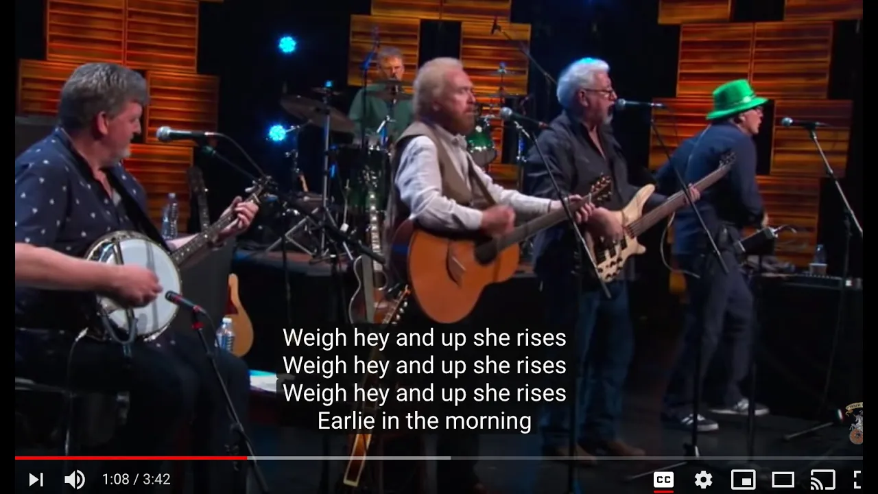 Drunken Sailor, The Irish Rovers w/Lyrics - Official (Turn on cc) Drunken Sailor, The Irish Rovers w/Lyrics - Official (Turn on cc)