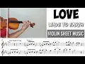 Love - Wave To Earth || Violin Sheet Music