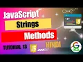 JavaScript Strings Methods Guri Web Developer JavaScript Tutorials in hindi