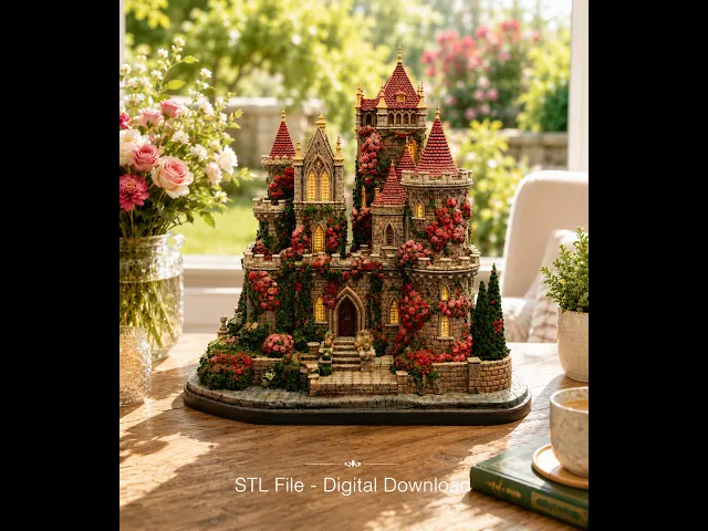 Bougainvillea Castle STL File for 3D Print video thumbnail