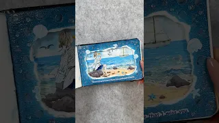 ASMR journal Ocean Breeze🌊⛵🐚🪼🦀|#asmr #scrapbooking #journal #journaling #diy