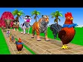 Download Lagu Long Slide Game With Elephant Gorilla Buffalo Hippopotamus Tiger 3d Animal Game Funny 3d Animals