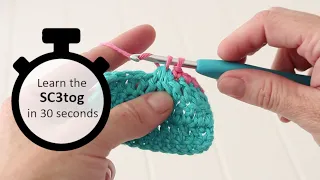 How to crochet the Invisible decrease 3 stitches at once sc3tog