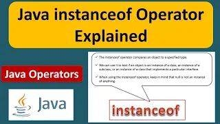 Java instanceof Operator Explained Java Tutorial