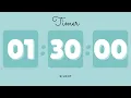 1 Hour 30 Minutes Silent Timer with Cute Ending Alarm Pastel Teal Timer