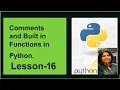 Comments and Built in Functions in Python Python for Kids Coding for Kids School Coding