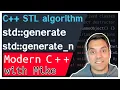 C STL algorithm - std generate and generate