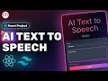 Create an AI Text to Speech Website with React Tailwind and Puter js Full Tutorial