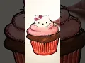 Coloring and Decorate Hello Kitty Cupcake Cupcake Chic Coloring Page