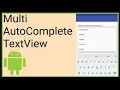 MultiAutoCompleteTextView in Android Android Tutorial for Beginners in Urdu