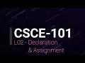L01 - Introduction CSCE-101