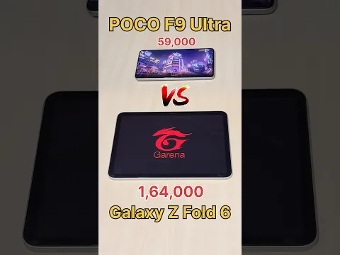 POCO F9 Ultra vs Galaxy Z Fold 6😈59,000 vs 1,64,000 vs FF vs FF MAX vs S22 vs S24#shorts #freefire