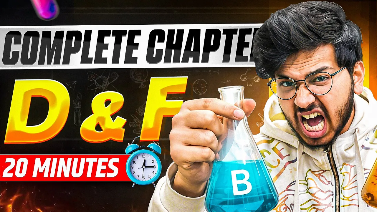 D & F Block Elements One Shot Complete Chapter |Theory+ Expected Questions | 12th Chemistry