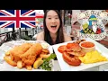 Eating British Food In LA Fish N Chips Full English Breakfast Ye Old King s Head UK Mukbang
