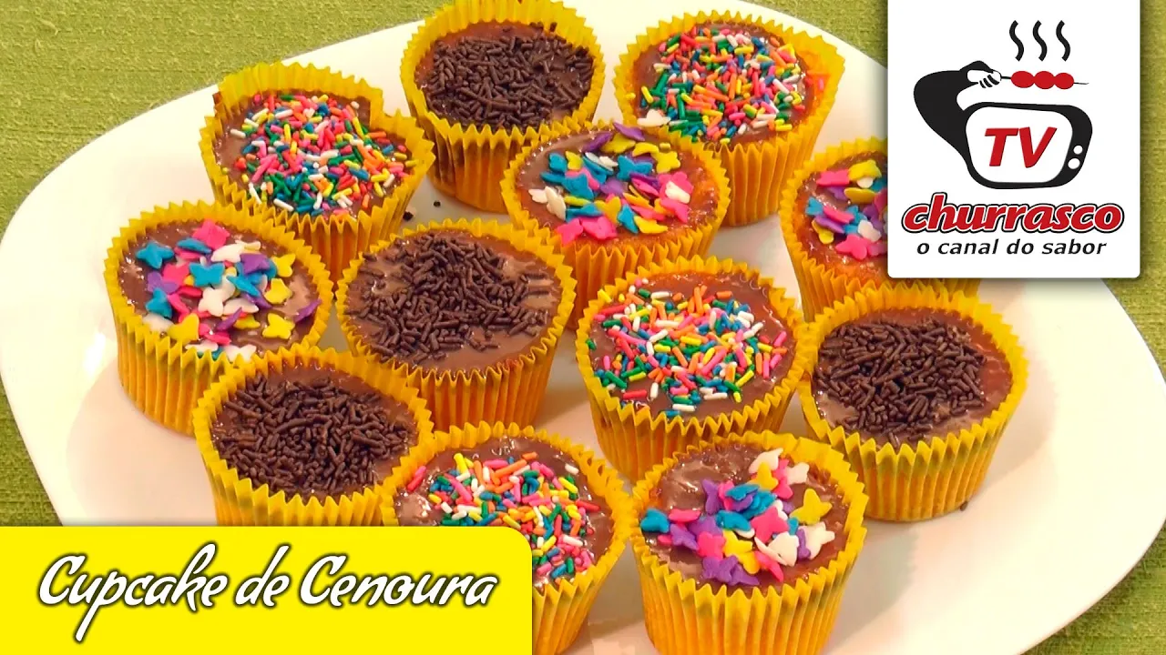 RECEITA DE CUPCAKE DE CENOURA TV CHURRASCO
