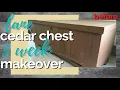LANE Cedar Chest Furniture Makeover Heat Gun to Strip Paint DIY Paint Grief Art Therapy