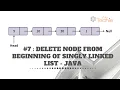 Delete Node From Beginning of Singly Linked List - Java WeTechie