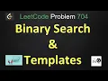 binary search binary search template binary search leetcode leetcode 704