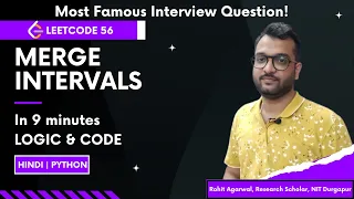 LeetCode 56 Merge Intervals Most Asked Interview Question Python Dry Run in Hindi