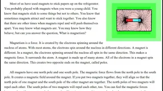 Magnets - Ed Helper Read Aloud of Article and Questions