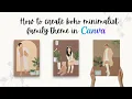 DIY - How to make printable BOHO wall art on Canva family themed wall art ideas
