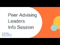 2026 RCNR Peer Advising Leader Info Session