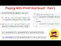 Playing with printf and scanf - part 1