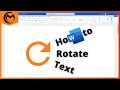 How to Rotate Text in Microsoft Word