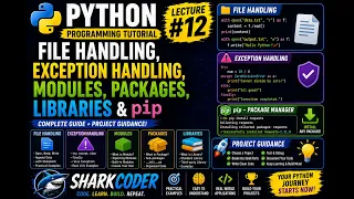 Python Programming Tutorial File Handling Exception Handling Modules Packages pip