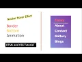 Navbar Hover Effect Border Bottom Animation With Pure CSS Border Bottom Hover Effect Tutorial