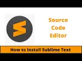 How to install Sublime Text E-Tech Bros Source Code Editor