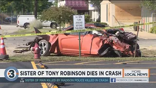 Sister of man killed by Madison police killed in crash
