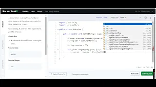 String Reverse Hacker Rank Java