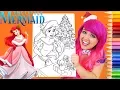 Coloring Ariel Christmas Little Mermaid Coloring Page Prismacolor Colored Pencil KiMMi THE CLOWN