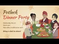 Thanksgiving potluck dinner party invitation