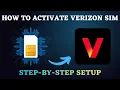 How to Activate Verizon SIM Card Full Setup Guide