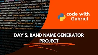 DAY 5 Python Band Name Generator Fun Beginner Project Using Input F-Strings